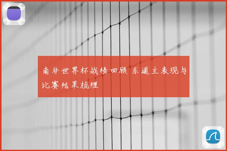 南非世界杯战绩回顾 东道主表现与比赛结果梳理